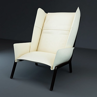 Elegant BEAU FIXE Armchair 3D model image 1 