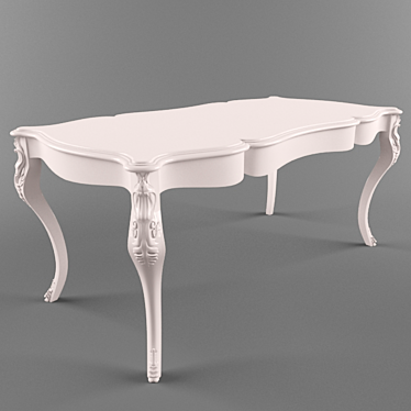 Modern White Oak Table 3D model image 1 