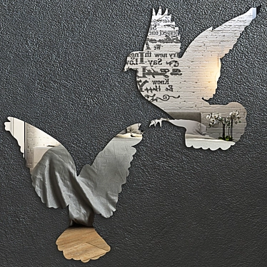 Reflective Pigeon Mirror 3D model image 1 
