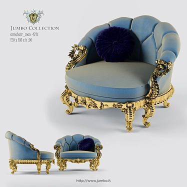 Regency Jumbo Armchair | 120x105x90 3D model image 1 
