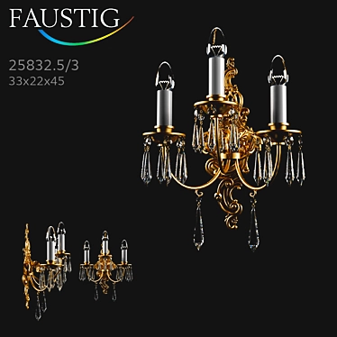 Elegant Faustig 25832.5 Chandelier 3D model image 1 