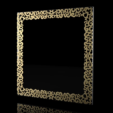 Elegant Gold Aramis Mirror 3D model image 1 