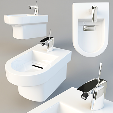 Luxury Bidet Set: Teuco Wilmotte & Skidoo 3D model image 1 