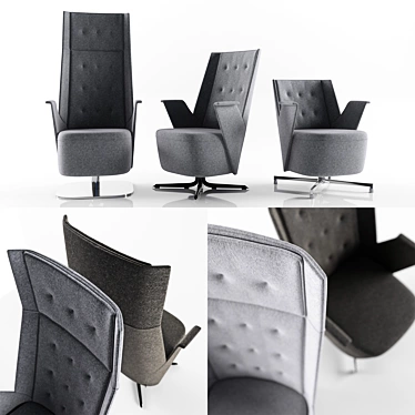 Embrace Lounge Chairs: Elegant Office Seating 3D model image 1 