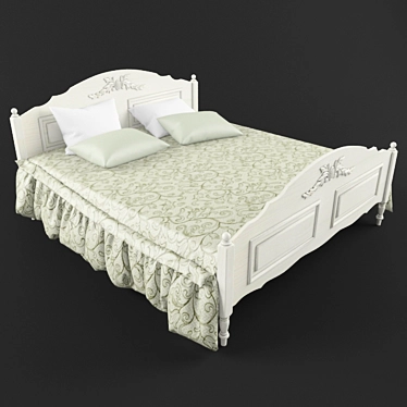Luxurious Francoise Double Bed 3D model image 1 