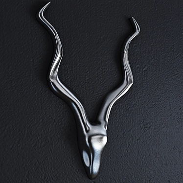 Elegant Antelope Head Wall Decor 3D model image 1 