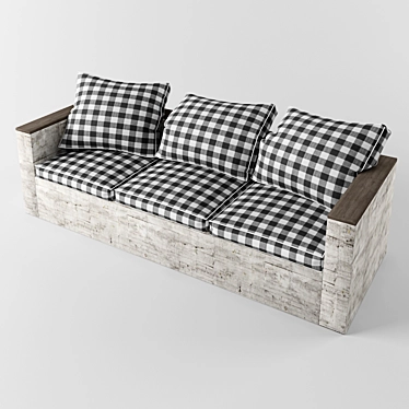 Outdoor Sofa Cushions 3D model image 1 