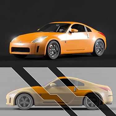 Sleek and Powerful: Nissan 350Z 3D model image 1 