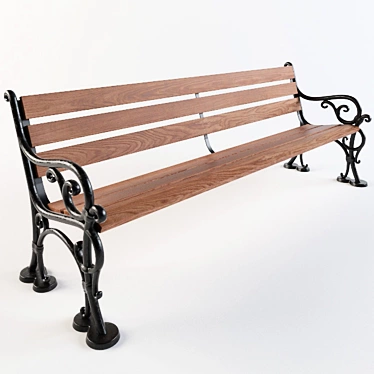 Robers PB1103: Stylish and Durable Bench 3D model image 1 