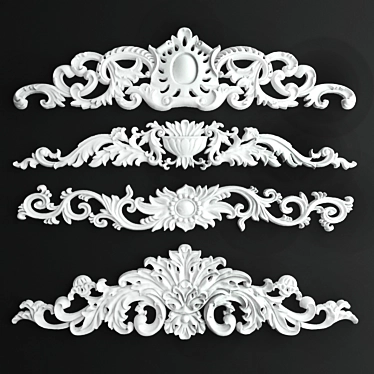 Elegant Fretwork Crown 3D model image 1 