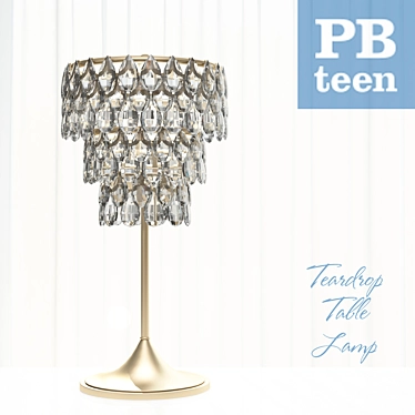 Elegant Teardrop Table Lamp 3D model image 1 
