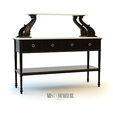 Avignon Wall Console: Space-Saving Elegance 3D model image 1 