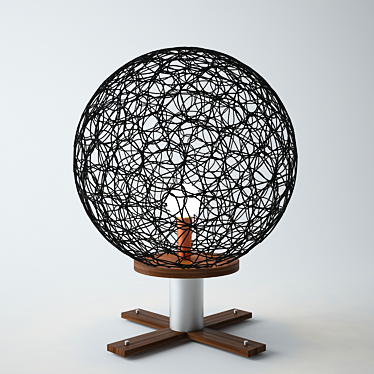 Modern Zed Circles Lamp 3D model image 1 