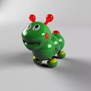 Cute Crawly Caterpillar Toy 3D model image 1 