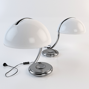 Sleek Serpente Swivel Table Lamp 3D model image 1 