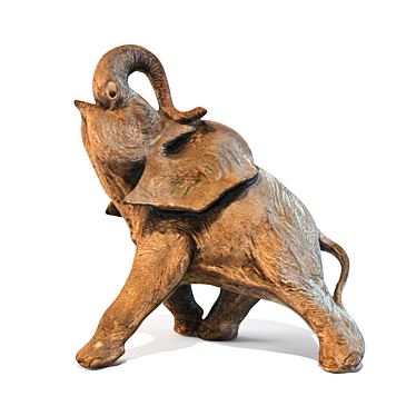 Eclectic Elephant Statue: Detailed and Decorative 3D model image 1 