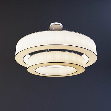 Elegant Ringed Chandelier 3D model image 1 