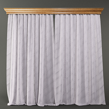 Elegant Drapery Collection 3D model image 1 