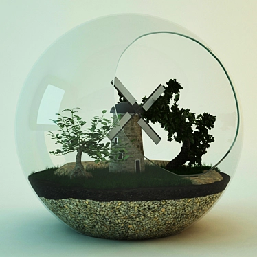  Mini Mill Terrarium: 3ds Max 2012 & V-Ray 3D model image 1 