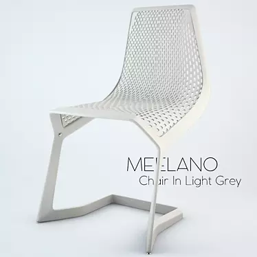 Modern Light Grey Chair Set 3D model image 1 