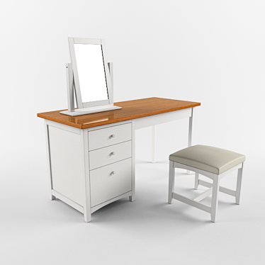 Elegant Vanity Dressing Table 3D model image 1 