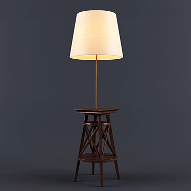 Floor lamp with shelf