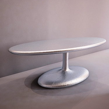 Industrial Metal Table 3D model image 1 