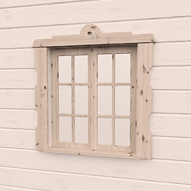 Country Style Window: Wooden Frame Kit | 3ds Max 2014 + fbx + текстуры 3D model image 1 
