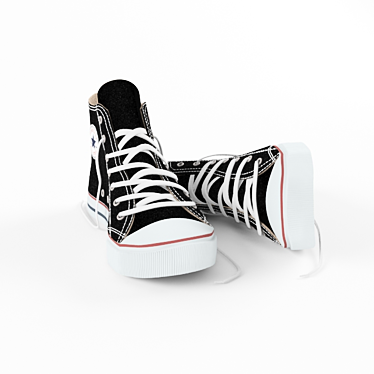 Classic All-Star Converse Shoes 3D model image 1 