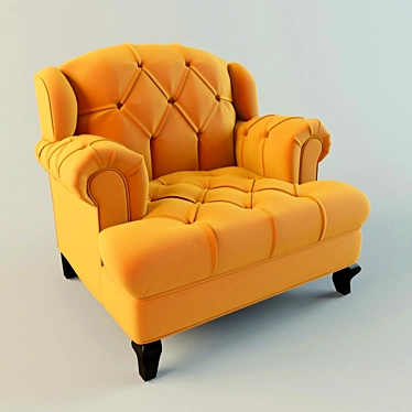 Classic Style Chair with Straps 3D model image 1 