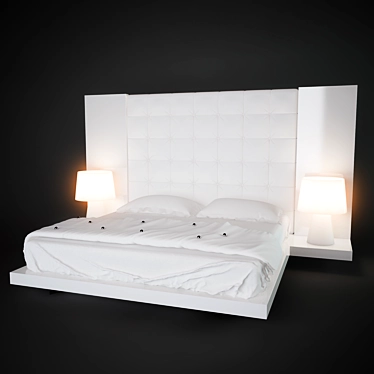 Italian Modern Bed - Fimes Lux 3D model image 1 