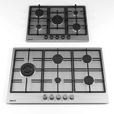 Sleek Beko Stove Top 3D model image 1 