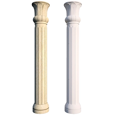 Sculpted Stone Column 3D model image 1 