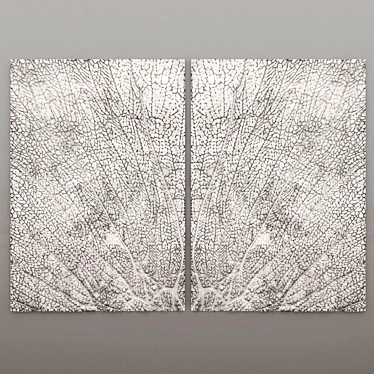 Elegant Wall Panel with Intricate Carving 3D model image 1 