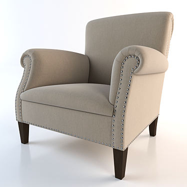 Elegant BEGONIA Armchair: Luxurious Comfort 3D model image 1 