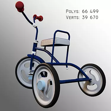 Three-Wheel Kids Bike 3D model image 1 