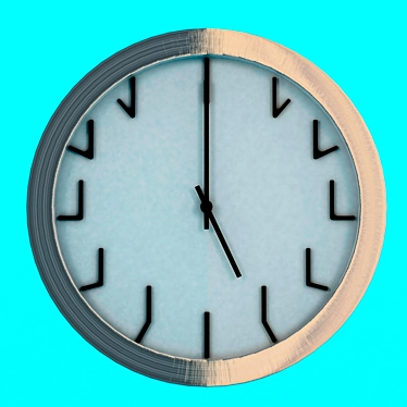 Modern Battery-Operated Wall Clock 3D model image 1 