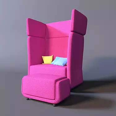 Modular Sofa and Ottoman Set 3D model image 1 