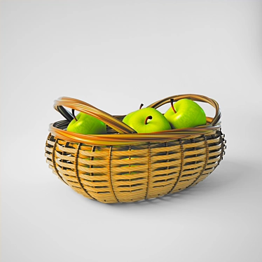 Apple Harvest Basket 3D model image 1 
