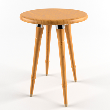 Wooden Stool 3D model image 1 