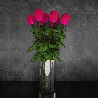 Elegant Blooms of Romance: Roses 3D model image 1 