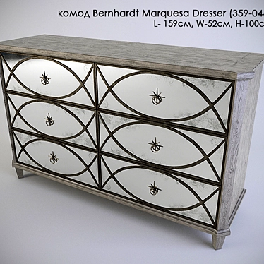 Elegant Bernhardt Marquesa Dresser 3D model image 1 