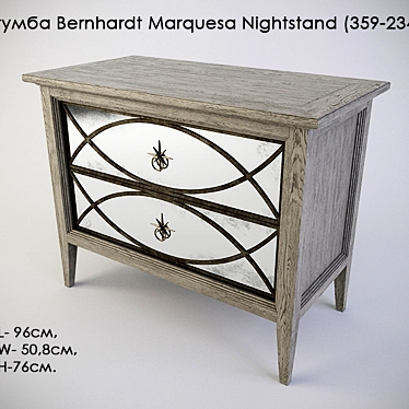 Elegant Bernhardt Marquesa Nightstand 3D model image 1 
