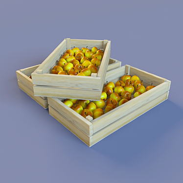 Polygon Apple Variety Collection 3D model image 1 