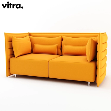 Elegant Alcove Vitra Sofa 3D model image 1 