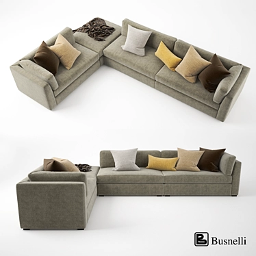 Elegant Busnelli Oh-mar Sofa 3D model image 1 