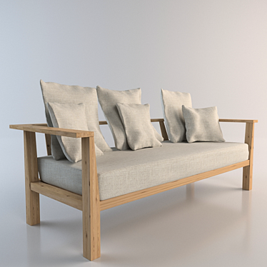 Gervasoni InOut Sofa: Stylish Outdoor Comfort 3D model image 1 
