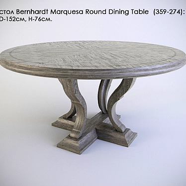 Elegant Marquesa Round Dining Table 3D model image 1 