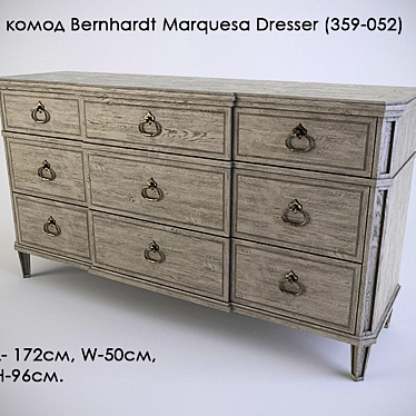 Elegant Bernhardt Marquesa Dresser 3D model image 1 