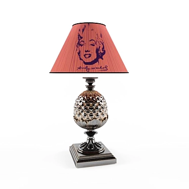 Classic Carved Table Lamp 3D model image 1 